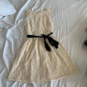 Cream colored lace dress